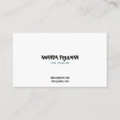 Unieke Blauwe & Witte Kinderen Gezicht Schilderen Visitekaartje (Achterkant)