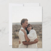 Unieke, Blauwgroen, donkere groene foto-bruiloft m Save The Date (Achterkant)