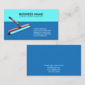 Unieke Blauwgroen en Blauwe Squeegee Raamreiniging Visitekaartje (Voorkant / Achterkant)