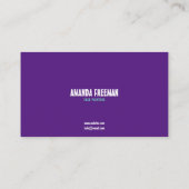 Unieke Blauwgroen en Paarse kunstenaar Gezicht Sch Visitekaartje (Achterkant)