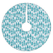 Unieke Blauwgroen Kerst Waterverf Kerstboom Rok (Voorkant)