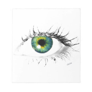 unieke blauwgroene oog foto notitieblok
