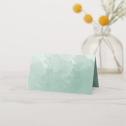 Unieke Bleke groene Waterverf achtergrond Plaatskaartje (Voorkant)