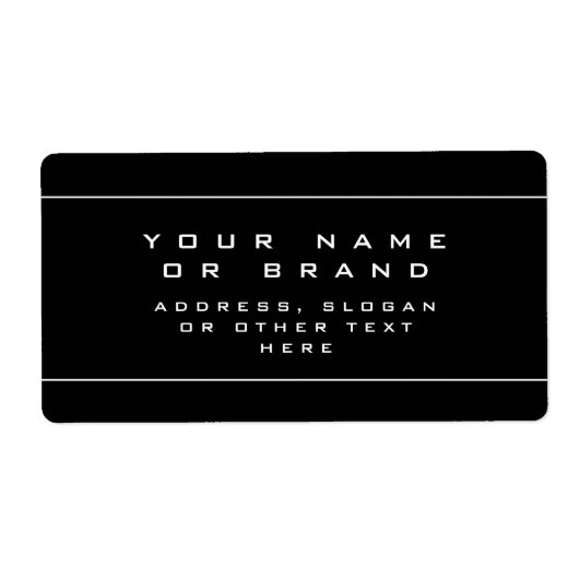 Unieke blik zwart-wit etiket (Voorkant)
