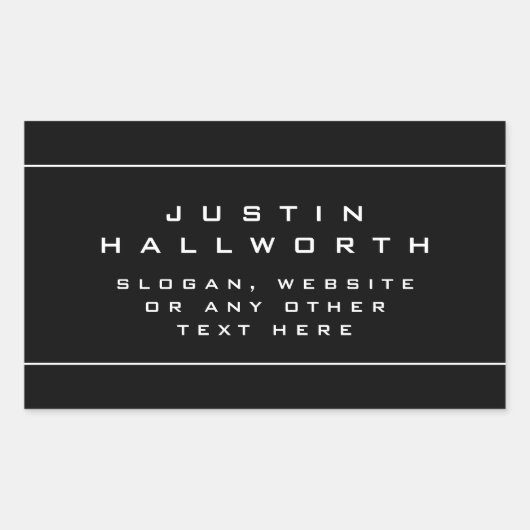 Unieke blik zwart-wit rechthoekige sticker (Voorkant)