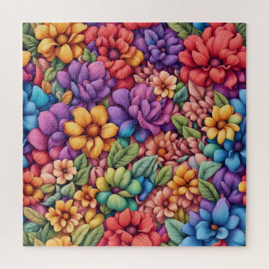 Unieke bloem #877 - legpuzzel (Verticaal)