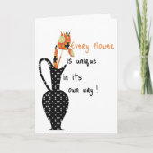 Unieke Bloem  Kaart (Voorkant)