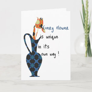Unieke Bloem  Kaart