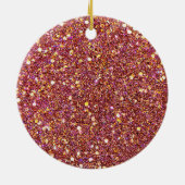 Unieke Bloemen Glitter 90ste Verjaardag Keramisch Ornament (Achterkant)
