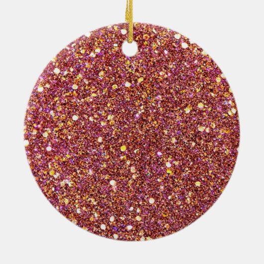 Unieke Bloemen Glitter 90ste Verjaardag Keramisch Ornament (Achterkant)