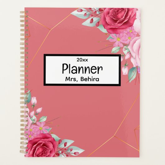 Unieke bloemen Terug naar School Planner (Voorkant)