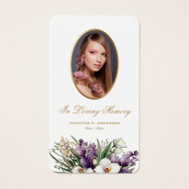 Unieke bloemenfoto begrafenisgebed Kaarten Visitekaartje
