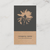 Unieke bloemflessenflank van kraftpapier (gedrukt) visitekaartje (Voorkant)
