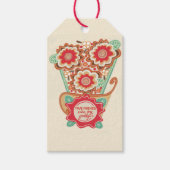 Unieke BloemOntwerp Stijl Cadeaulabel (Voorkant)