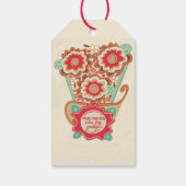 Unieke BloemOntwerp Stijl Cadeaulabel (Achterkant)