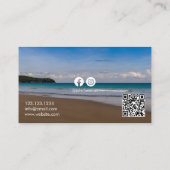 Unieke Blue Beach Fotograaf Visitekaartje (Achterkant)