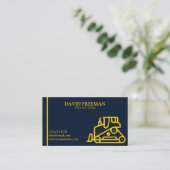 Unieke Blue Construction Equipment Bulldozer Visitekaartje (Staand voorkant)