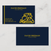 Unieke Blue Construction Equipment Bulldozer Visitekaartje (Voorkant / Achterkant)