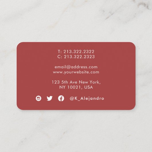 Unieke Blue Red Waterverf Sky Abstract Visitekaartje (Achterkant)