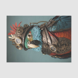 Unieke  Blue Steampunk Parrot Tissuepapier