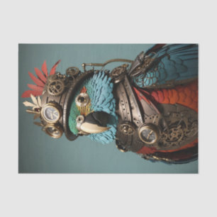 Unieke  Blue Steampunk Parrot Tissuepapier