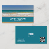Unieke Blue Waves Beach Fotograaf Visitekaartje (Voorkant / Achterkant)