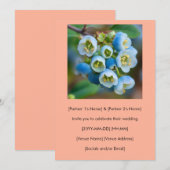 Unieke Blueberry Bloemen Huwelijksuitnodiging Kaart (Voorkant / Achterkant)