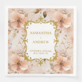 Unieke Blush Gold Boho bruiloft servetten (Voorkant)