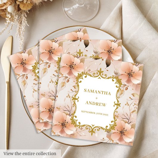 Unieke Blush Gold Boho bruiloft servetten