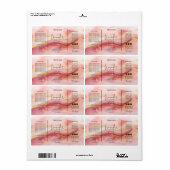 Unieke Blush Roze Dropper Fles Productlabels Etiket (Full Sheet)