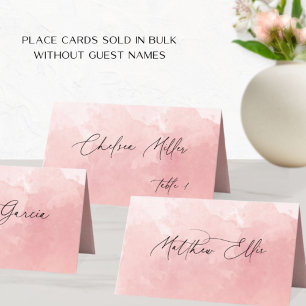 Unieke Blush roze Waterverf achtergrond Plaatskaartje