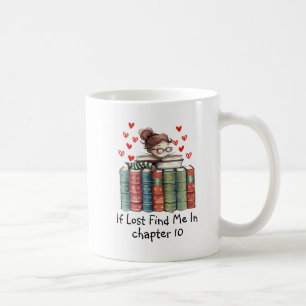Unieke boekenwurm als verloren Zoek me [Uw keuze] Koffiemok