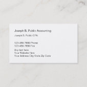 Unieke boekhoudkundige Visitekaartjes (Achterkant)
