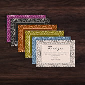 Unieke Boheemse bruiloft Dank u kaarten