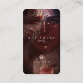 Unieke bohemen portret schoonheidsscript visitekaartje (Voorkant)