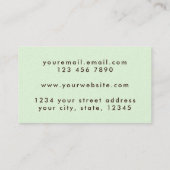 Unieke boho Artistic Grunge Green Aqua Turquoise Visitekaartje (Achterkant)