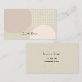 Unieke Boho Neutral Abstracte Kunst Interieurontwe Visitekaartje (Voorkant / Achterkant)