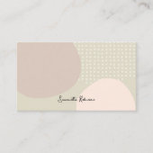 Unieke Boho Neutral Abstracte Kunst Interieurontwe Visitekaartje (Voorkant)