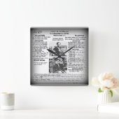 Unieke Bonnie & Clyde/wandklok Vierkante Klok (Huis)