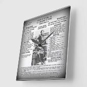 Unieke Bonnie & Clyde/wandklok Vierkante Klok (Hoek)