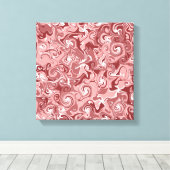 Unieke bordeaux werveling abstracte kunst canvas afdruk (Insitu (Houten vloer))