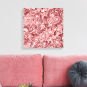 Unieke bordeaux werveling abstracte kunst canvas afdruk (Insitu (Woonkamer))