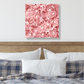 Unieke bordeaux werveling abstracte kunst canvas afdruk (Insitu (Slaapkamer))