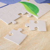 Unieke botanische Abstracte Waterverf kunst Legpuzzel (Zijkant)