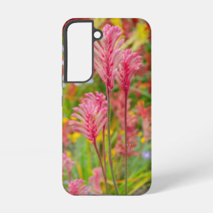 Unieke botanische roze kangoeroe poot bloem samsung galaxy hoesje
