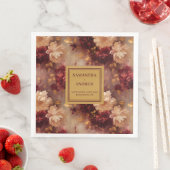 Unieke Bourgogne Gouden Boho Trouwdoek Servetten (Insitu)