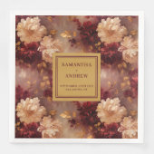 Unieke Bourgogne Gouden Boho Trouwdoek Servetten (Voorkant)