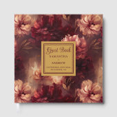 Unieke Bourgondische Blush Gold bruiloft gastenboe Gastenboek (Voorkant)