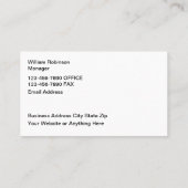 Unieke bouw Visitekaartjes Sjabloon (Achterkant)