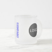Unieke Branded Frosted Glass Mok (Logo & naam) (Voorkant rechts)